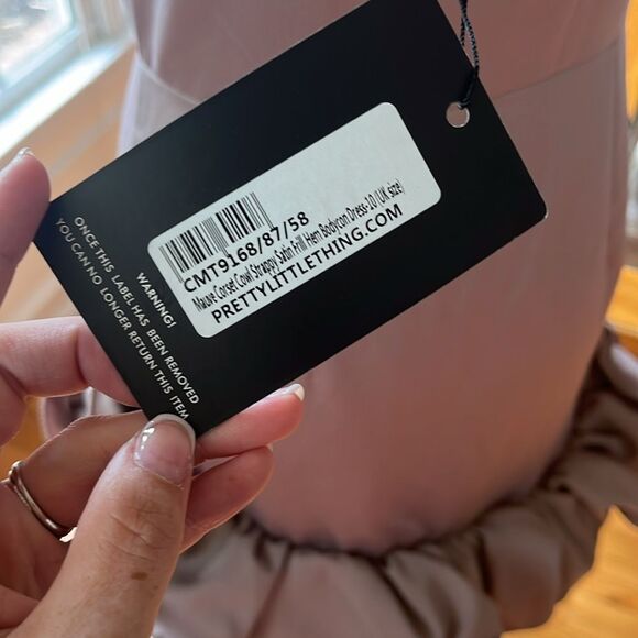 NWT PrettyLittleThing Ruched Babydoll Mini Dress - Picture 3 of 11